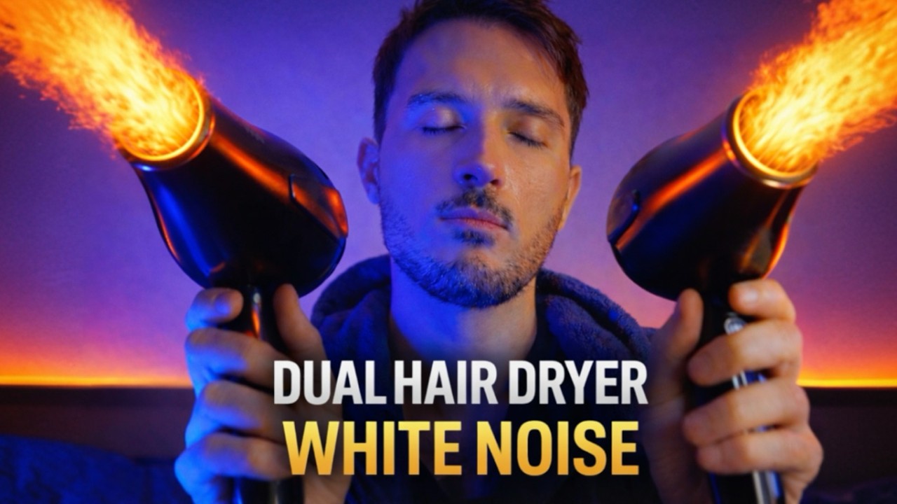 SOGNI D’ORO con 2 PHON 💤🔥 3h di rumore bianco per spegnere i pensieri 🌙 ASMR DUAL HAIR DRYER