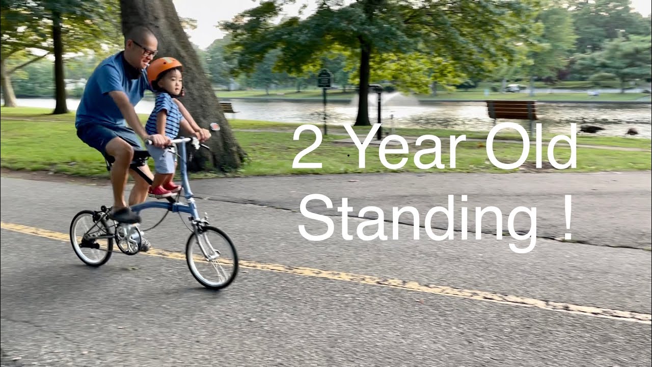 BROMPTON FOLDING BIKE PERE CHILD SEAT ATTACHMENT RIDING IN NEW YORK ブロンプトン子供用サドル　ペレ　親子で自転車