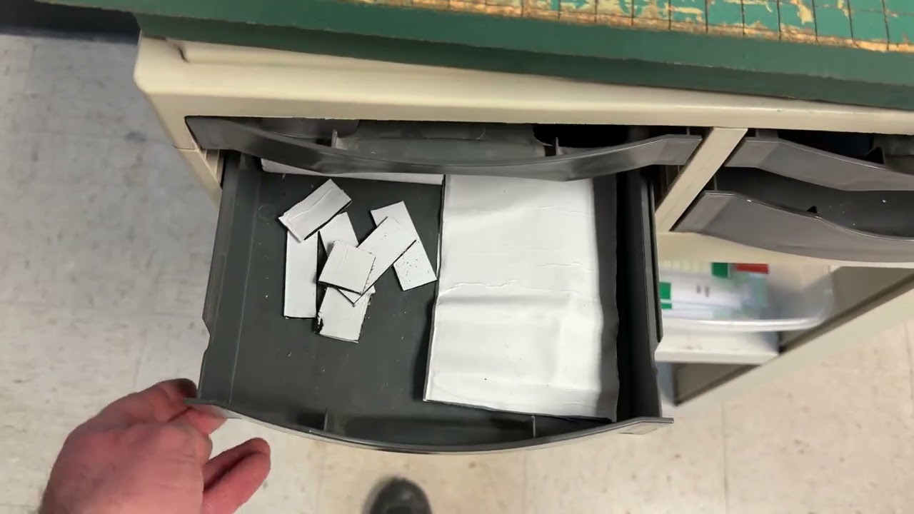 Prep of KanBan cards for installation on bins or cabinets