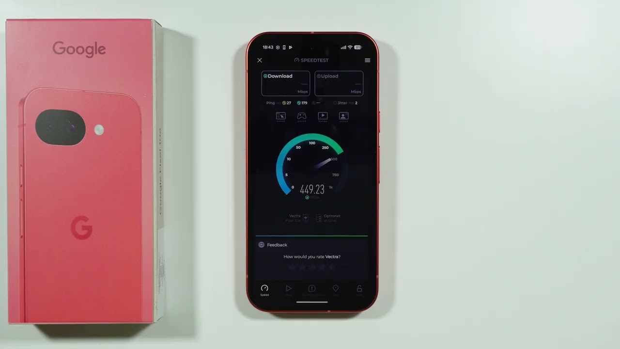 Google Pixel 10a: WiFi Speed Test