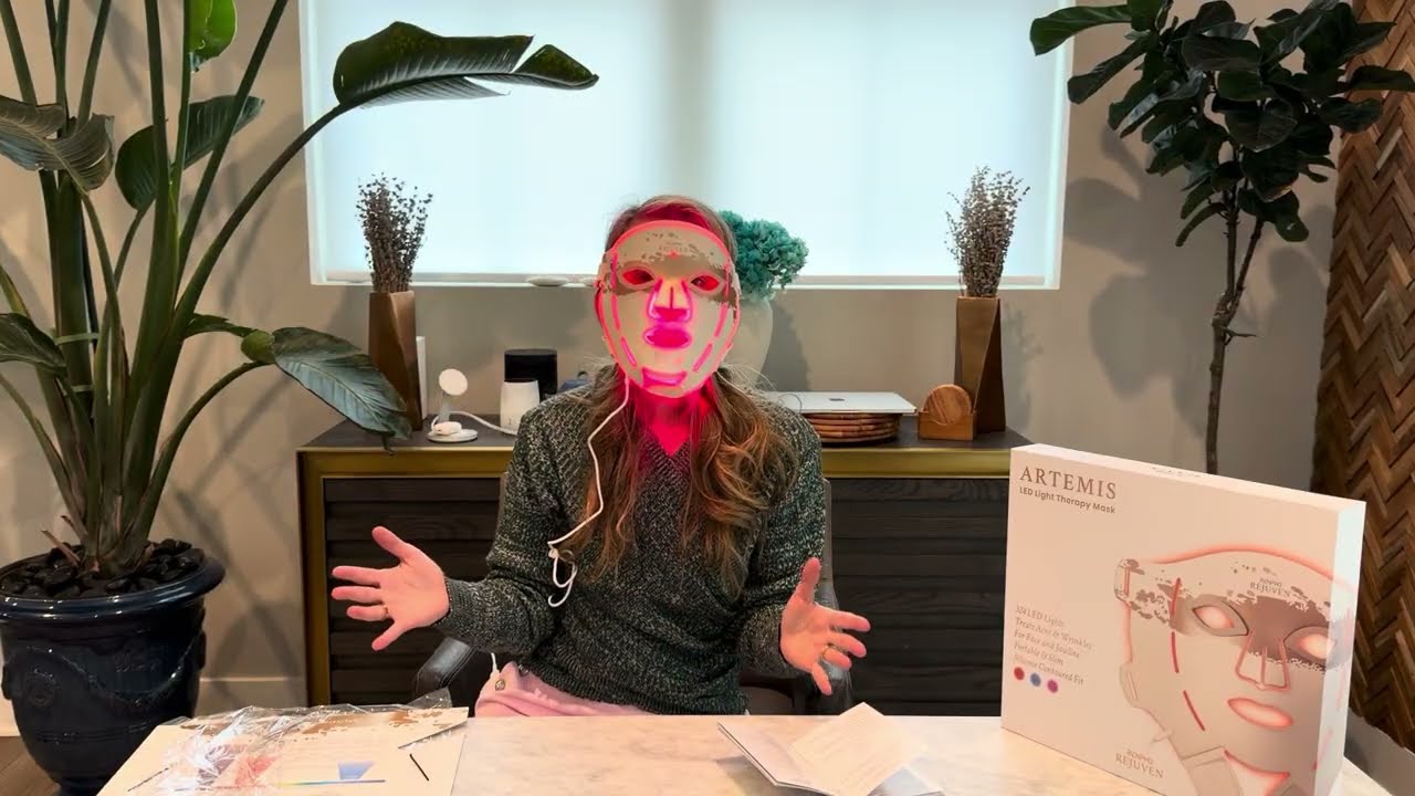 Renpho Artemis 4D led red light therapy mask demo