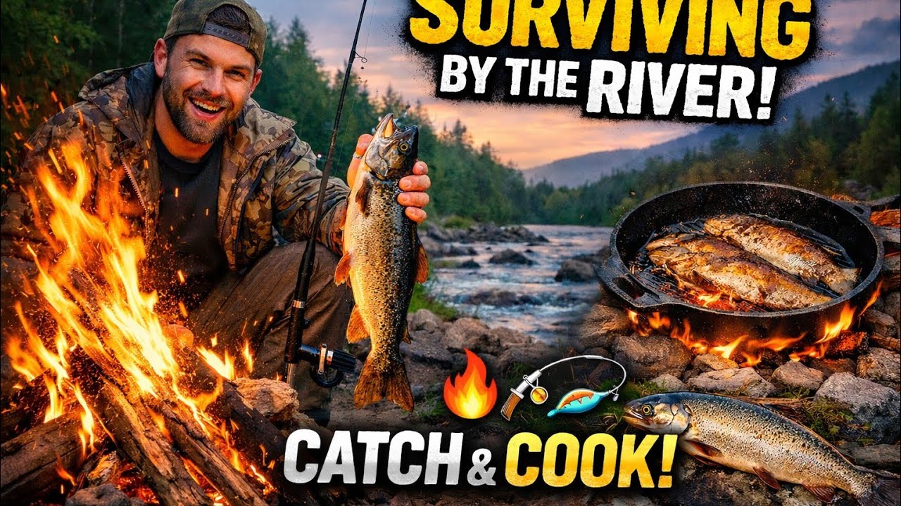 Caught It. Cooked It. Ate It! River Fishing & Campfire Feast 🔥
