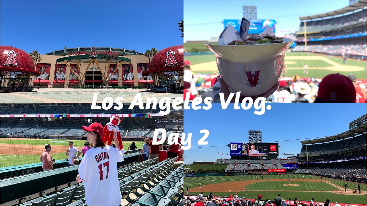【ロサンゼルスvlog】エンゼルス大谷選手の試合を観に行ってきました！⚾️ | 6泊8日のLA旅🇺🇸✈︎ | Day2 |