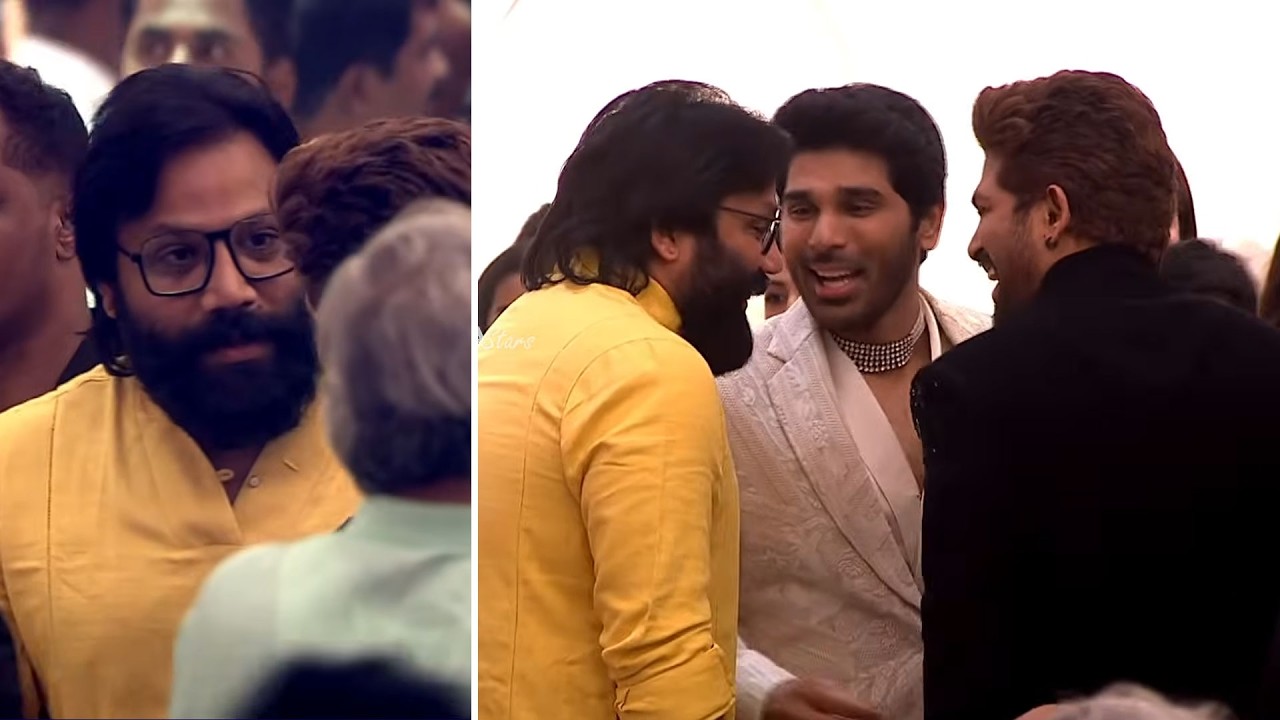 Sandeep Reddy Vanga Fun with Allu Arjun @ Allu Sirsih & Nayanika Pre Wedding Reception