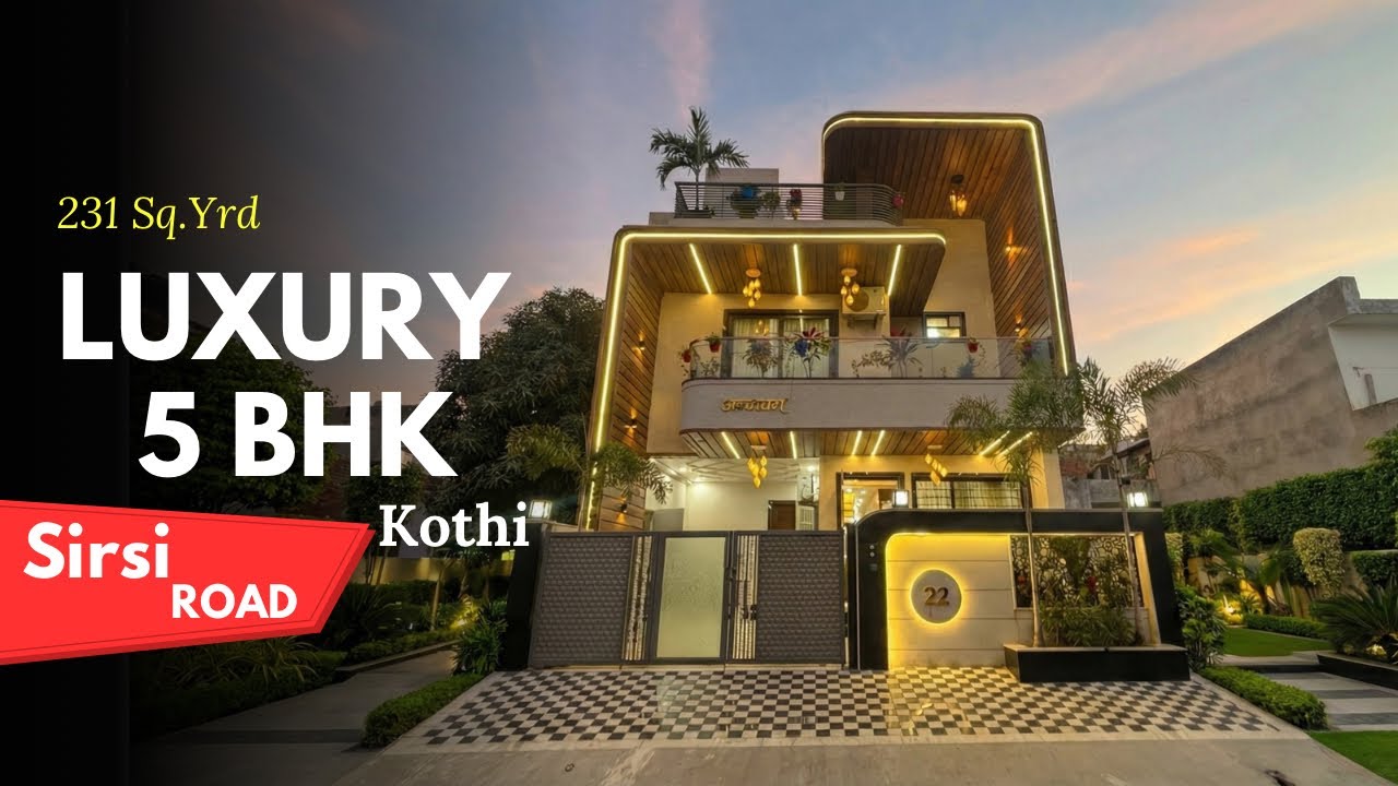 5 BHK Ultra Luxury Villa Near Vaishali Nagar Sirsi Road | Rooftop Garden + Lift