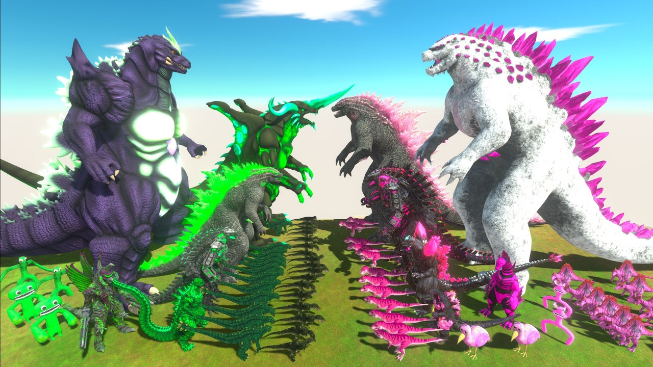 Evolution of Godzilla Evolved VS Super Godzilla - Animal Revolt Battle Simulator