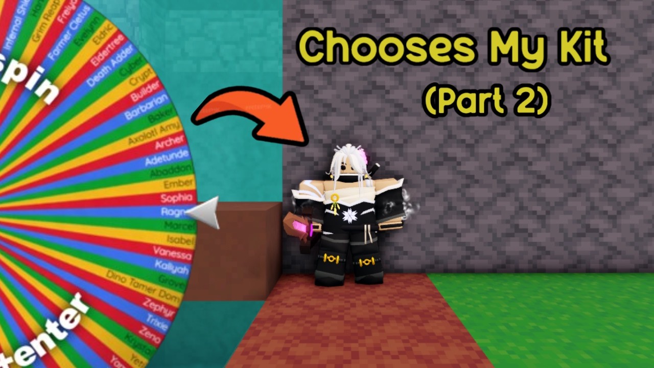 A Wheel Decides My Kit Until I Use Every Kit In Roblox Bedwars... (Part 2)