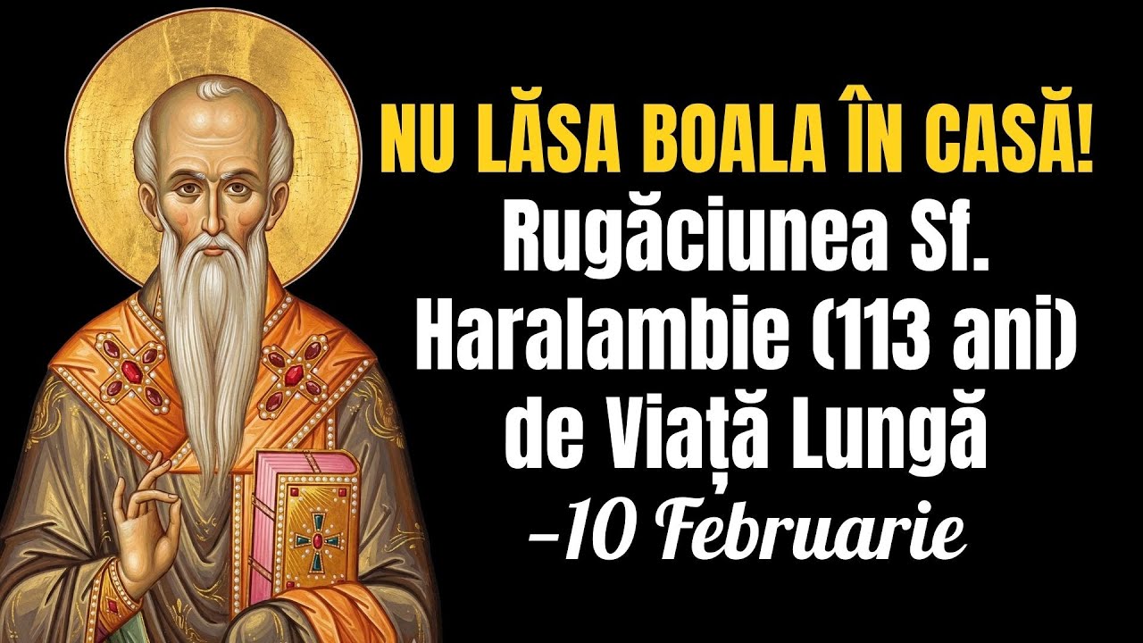 Nu lăsa Boala în Casă! Rugăciunea Sf. Haralambie (113 ani) de Viață Lungă—10 FEBRUARIE