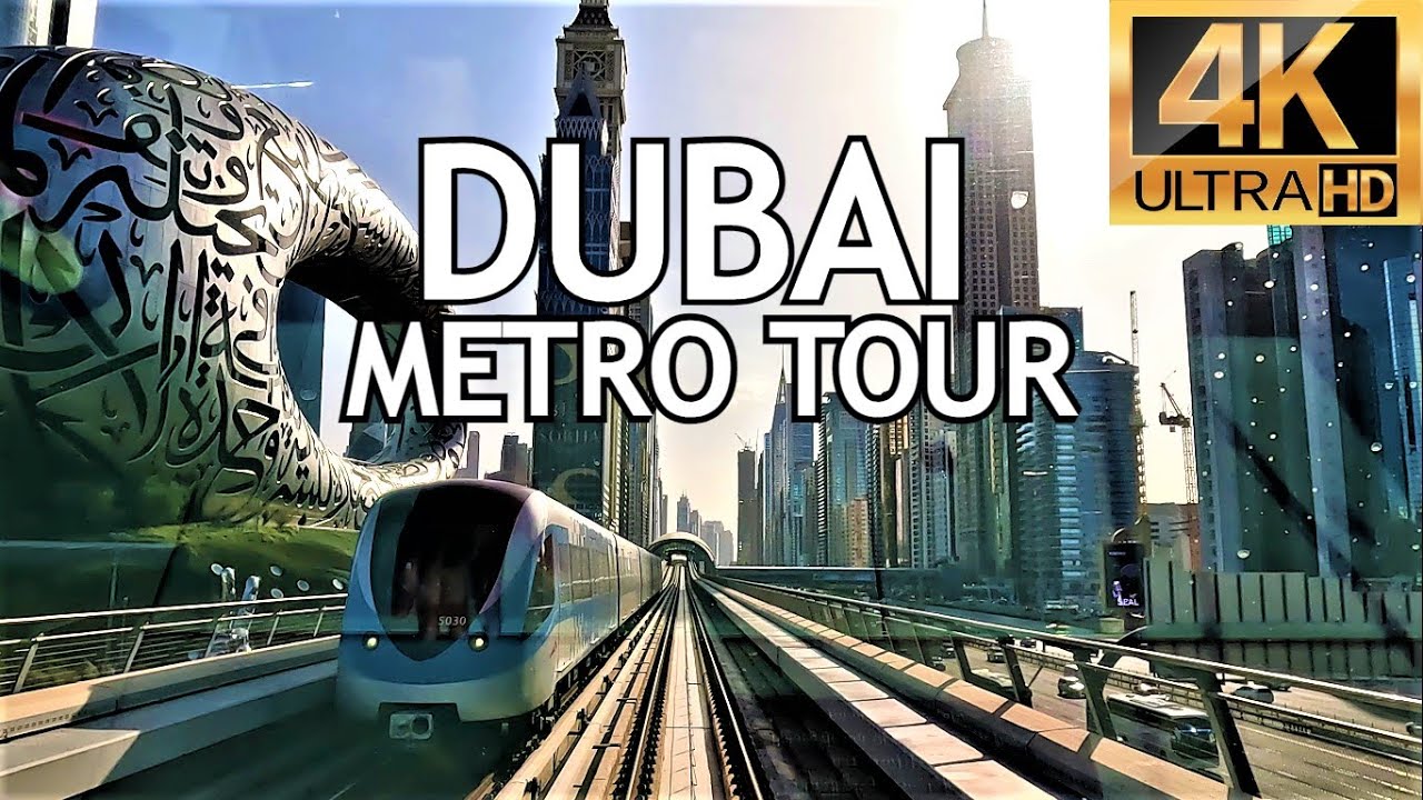 [4K] Dubai Metro Tarin Tour || Bur Dubai To Dubai Marina || Sheikh Zayed Road Tour #dubai