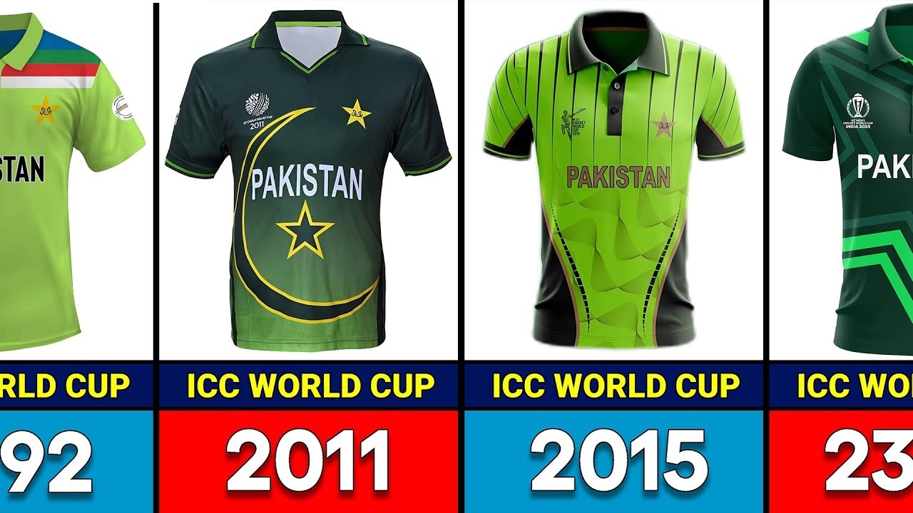 Evolution of Pakistan's World cup Jersey | 1975 - 2026