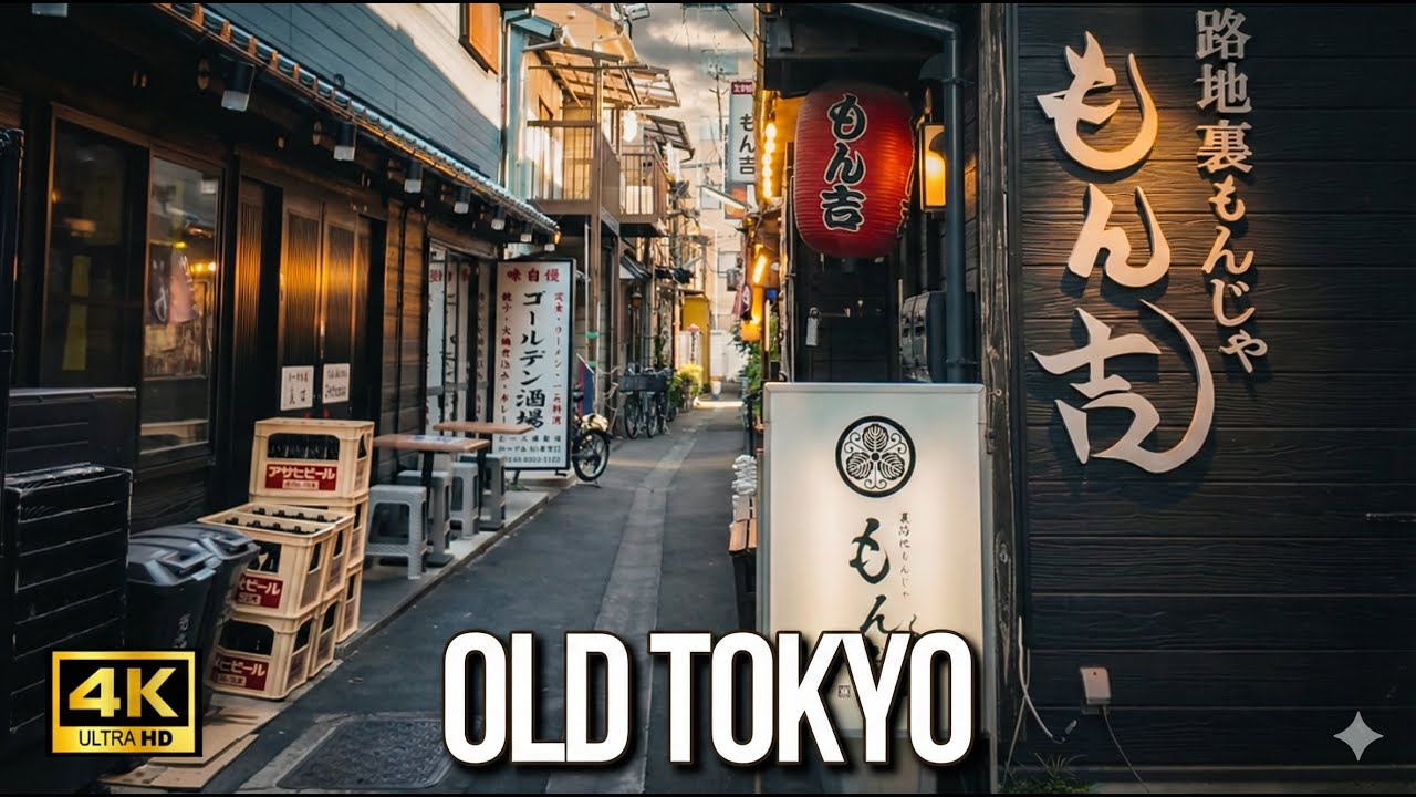 TOKYO JAPAN 4K ASMR Walking Tour - Tsukishima: Hidden Secret Alleys of Old Tokyo 【4K HDR】