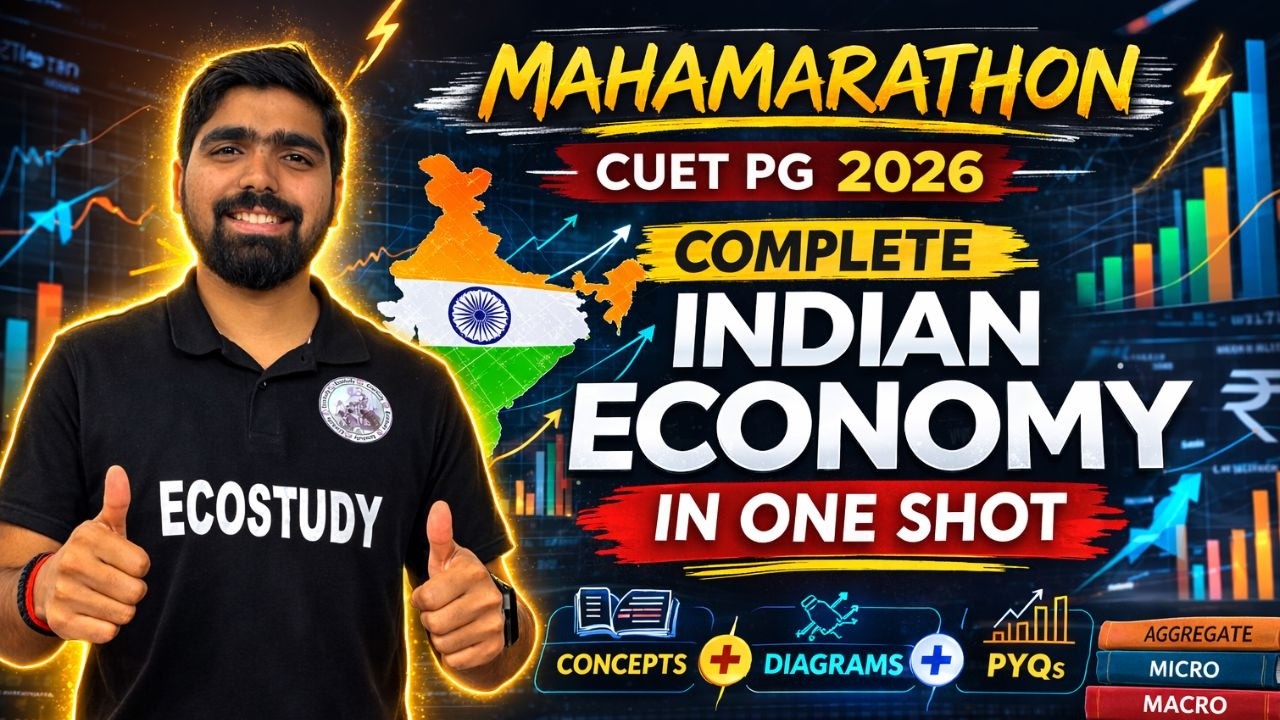 INDIAN ECONOMY MAHAMARATHON IN ONE SHOTS | DETAILED ANALYSIS | CUET PG 2026| ECONOMICS