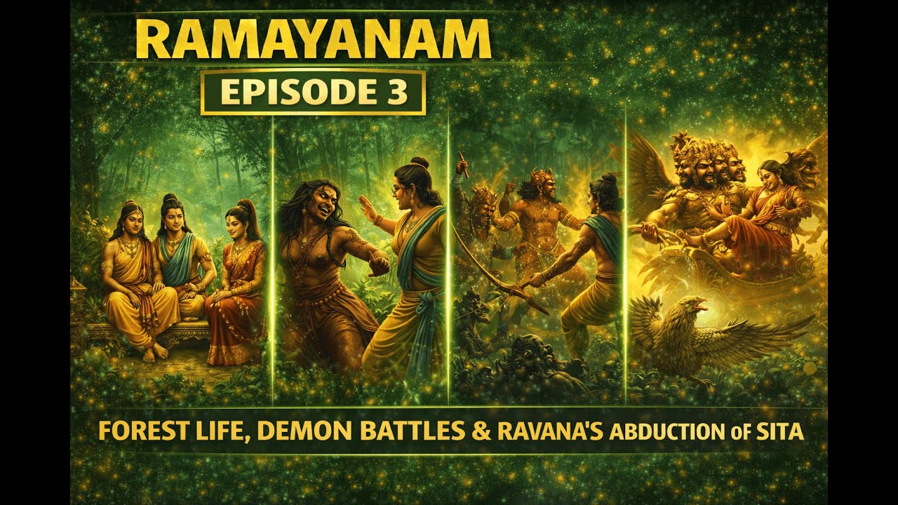 Ramayanam Aranya Kandam: Forest Life, Demon Battles & Ravana’s Abduction of Sita