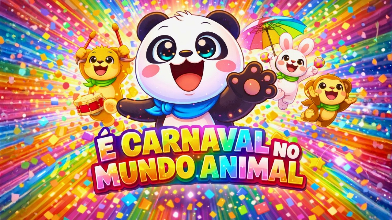 É Carnaval No Mundo Animal! 🎭🎶 Marchinha Infantil de Carnaval | Mundo das Virtudes