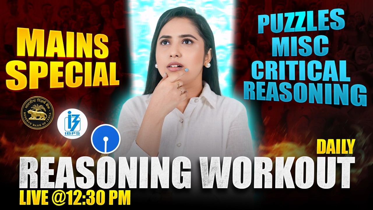 Daily Reasoning Workout 🔥 | Mains Reasoning Special | SBI / IBPS / RBI Assistant 2026 | Day 23