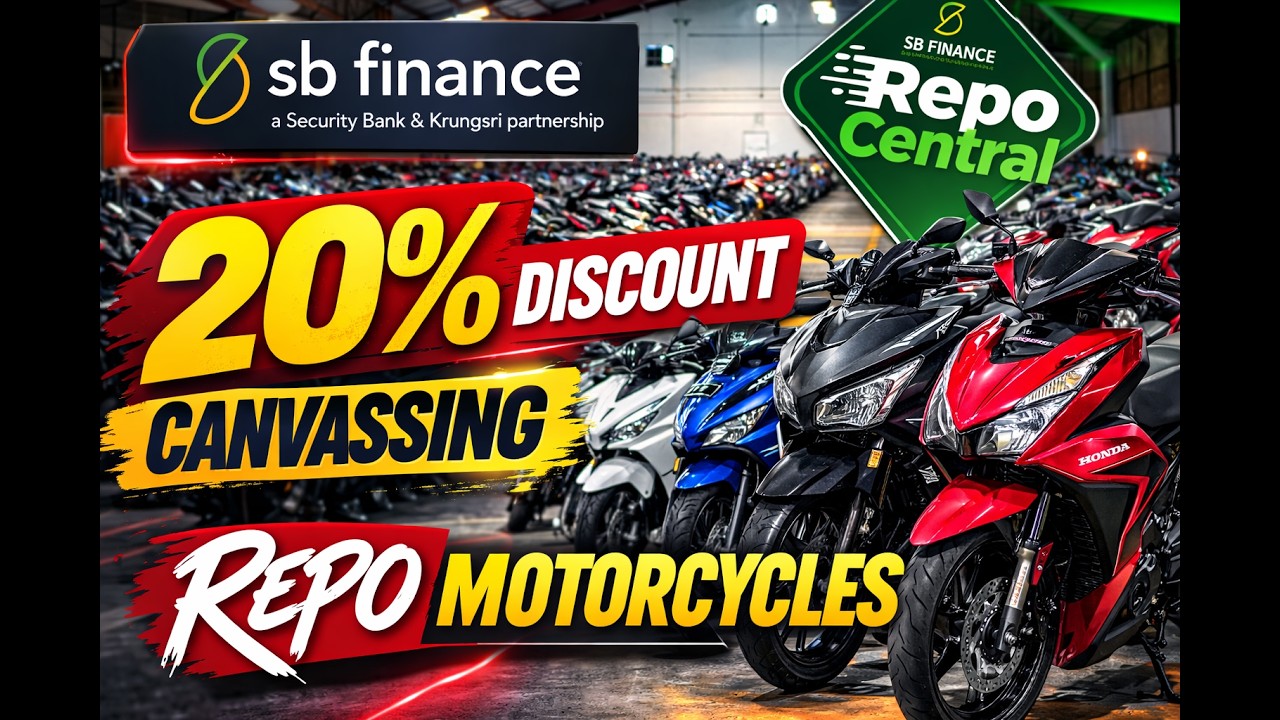 20% DISCOUNT REPO MOTORCYLES | SB FINANCE REPO MOTORCYCLE CANVASSING