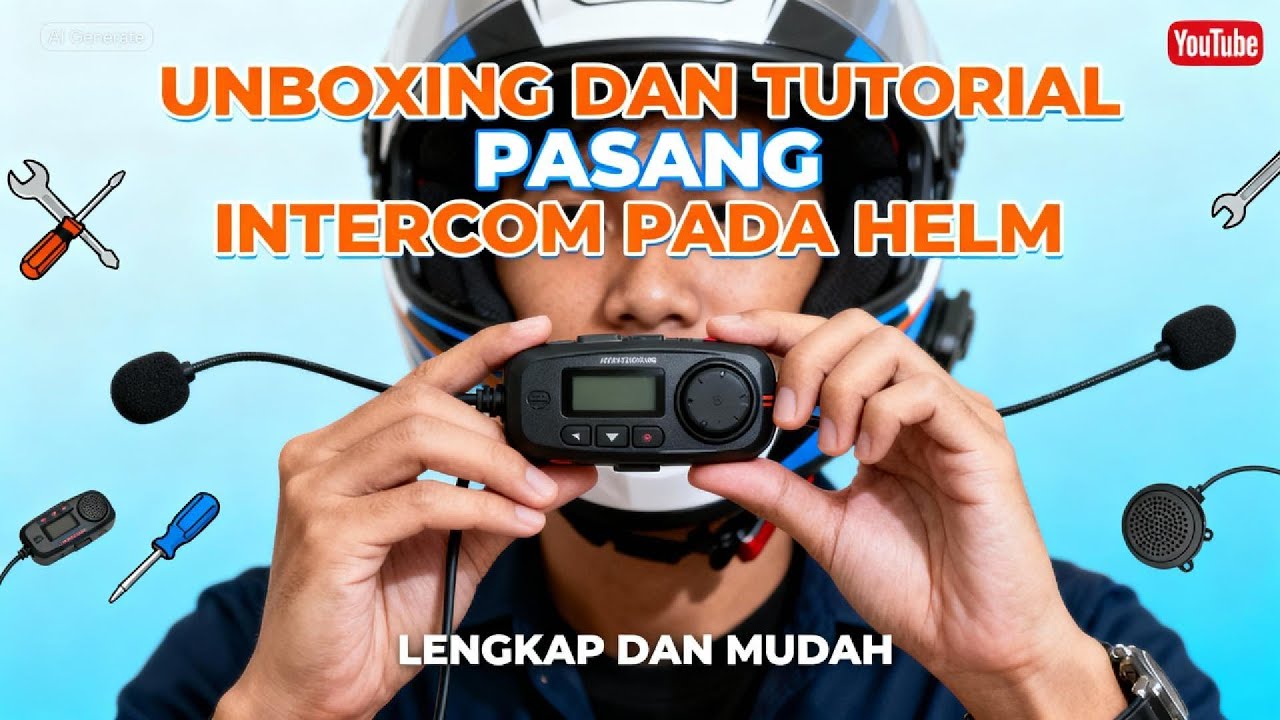 UNBOXING DAN TUTORIAL CARA PASANG INTERCOM PADA HELM
