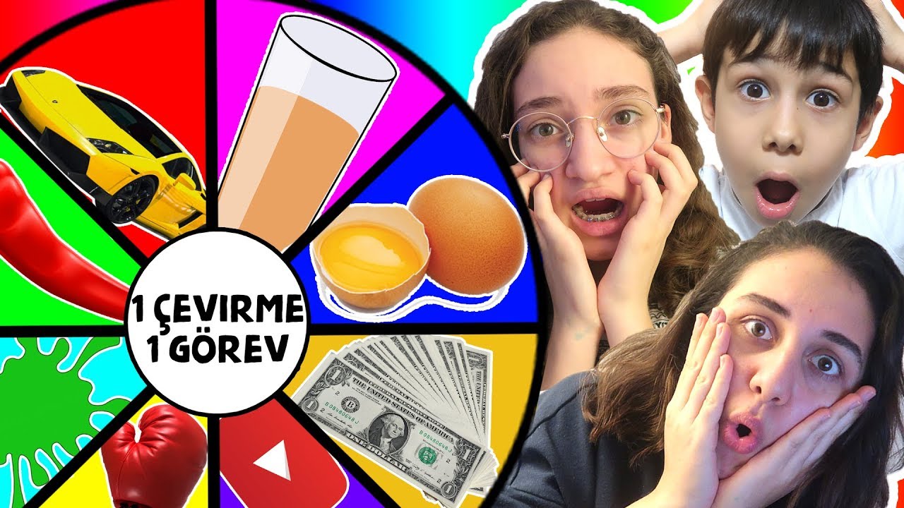 ÇARKIFELEK GÖREV CHALLENGE! ( 1 Çevirme = 1 Görev) Spinning a MYSTERY Wheel - Challenge