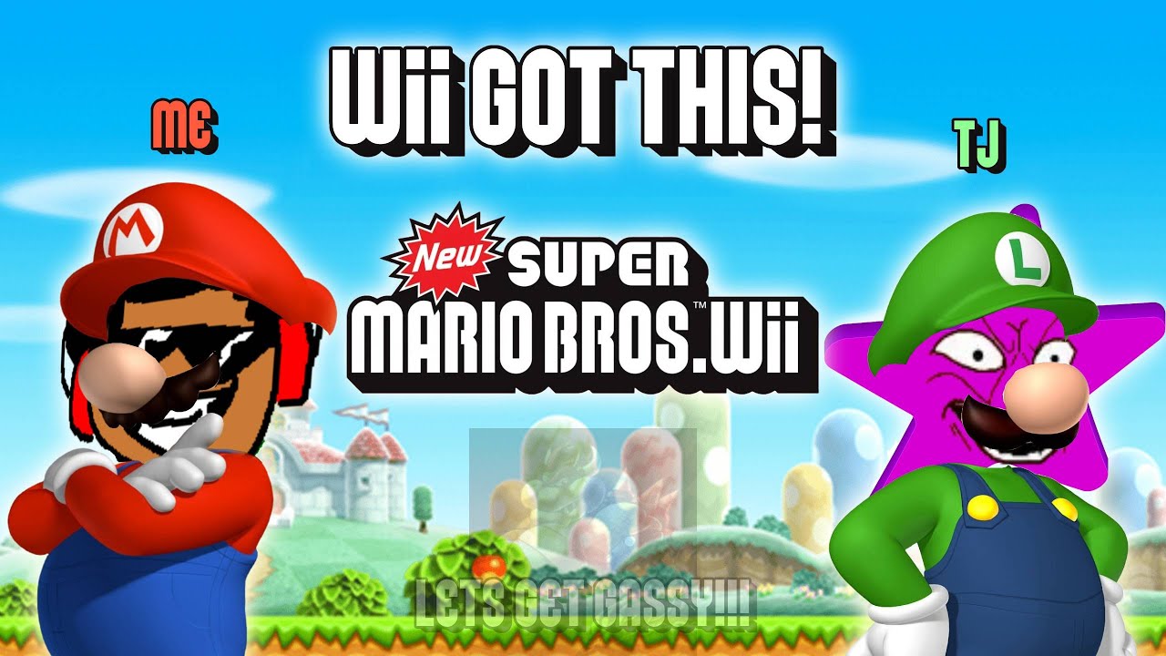 WII GOT THIS! New Super Mario Bros. Wii with TJ!!!!!!!