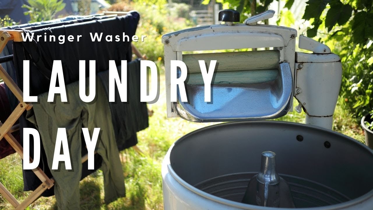 Laundry Day with my vintage Beatty wringer washer