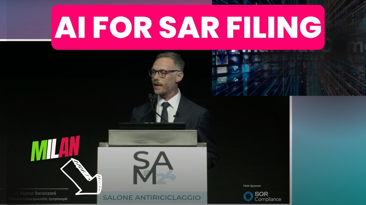 Accelerating #SAR reporting with #ai - Salone AML  Milan