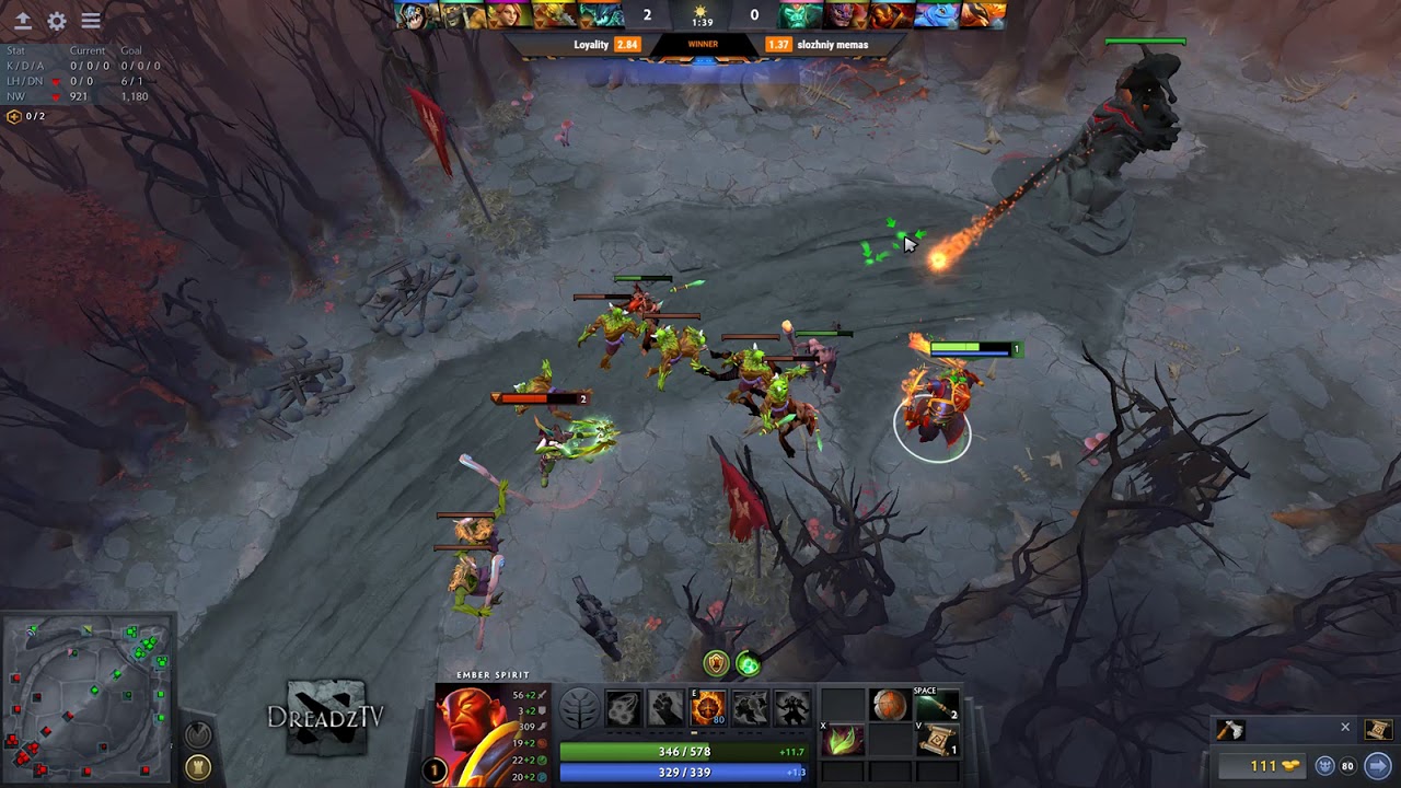 Dread's stream | Dota 2 - Ember Spirit / Riki  | 18.04.2018