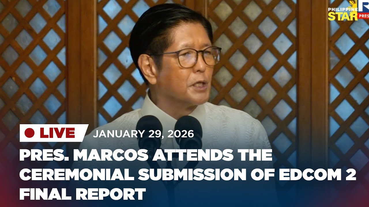 LIVESTREAM: Pres. Bongbong Marcos receives the  EDCOM 2 Final Report (January 29, 2026)