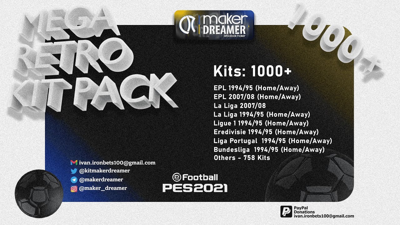 PES21|MEGA RETRO KITS PACK|1000+