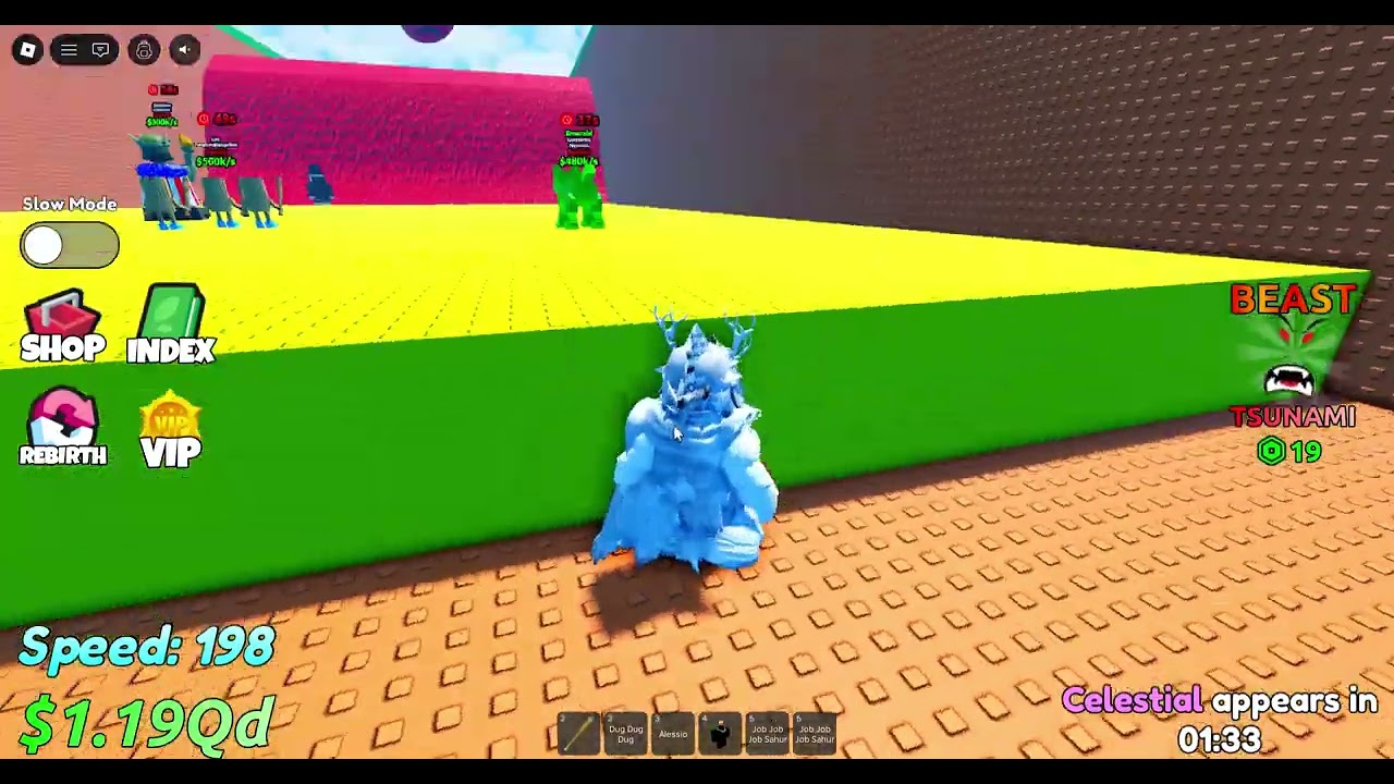 Playing this new game called escape tsunami for brainrots!(give away some stuff in them end!)