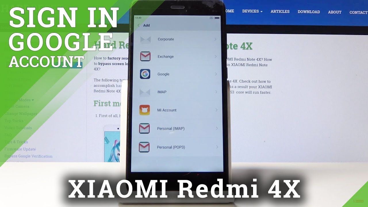 How to Add Google Account in XIAOMI Redmi 4X - Create & Remove Google User
