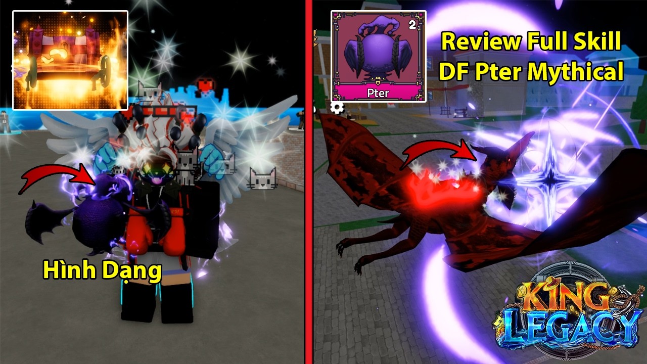 Bất Ngờ Mở Rương Ra DF Pter Mythical Mạnh Nhất Và Review Full Skill Dame Cực Khủng | KING LEGACY