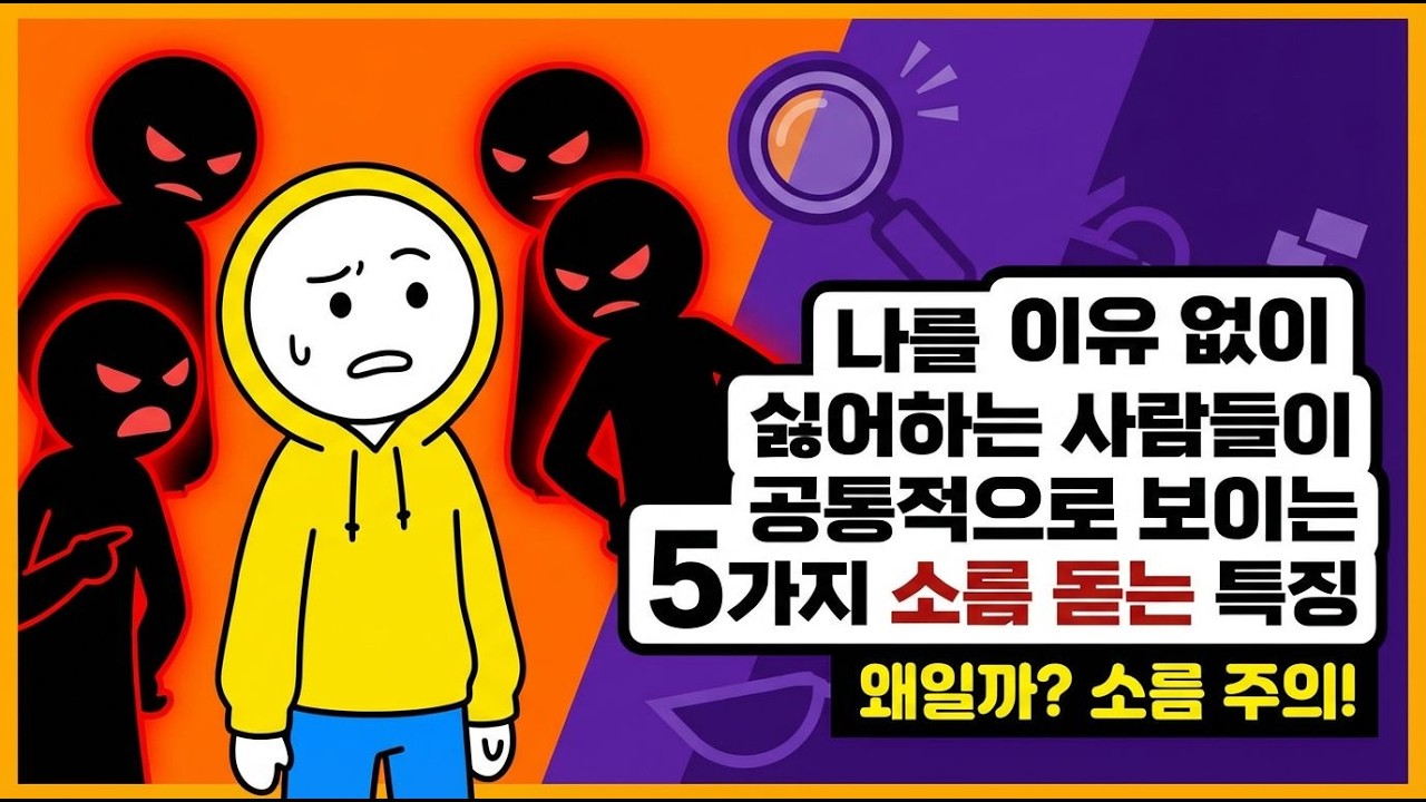 나를 이유 없이 싫어하는 사람들이 공통적으로 보이는 5가지 소름 돋는 특징