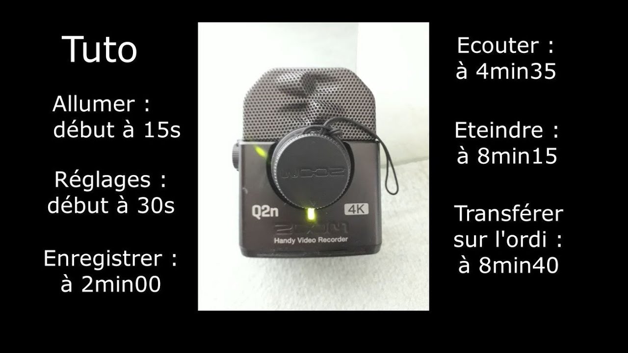 TutoZoomZoom - Se servir du micro-enregistreur Zoom Q2n-4k en mode audio