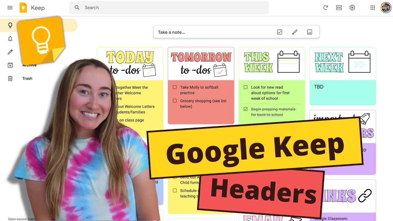 Заголовки Google Keep | Как создать пользовательские заголовки Google Keep в Google Презентациях!