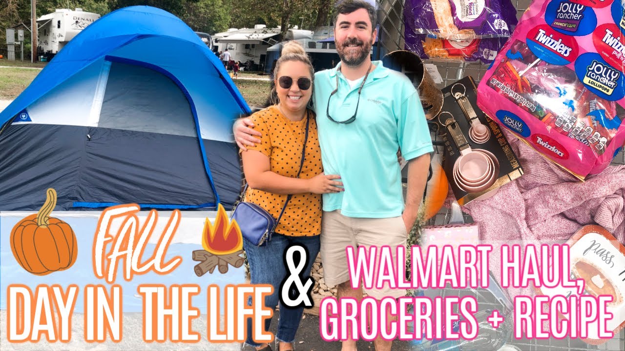 FALL DAY IN THE LIFE | CAMPING VLOG | COOK WITH ME + GROCERY HAUL | WALMART HAUL | JESSICA O'DONOHUE