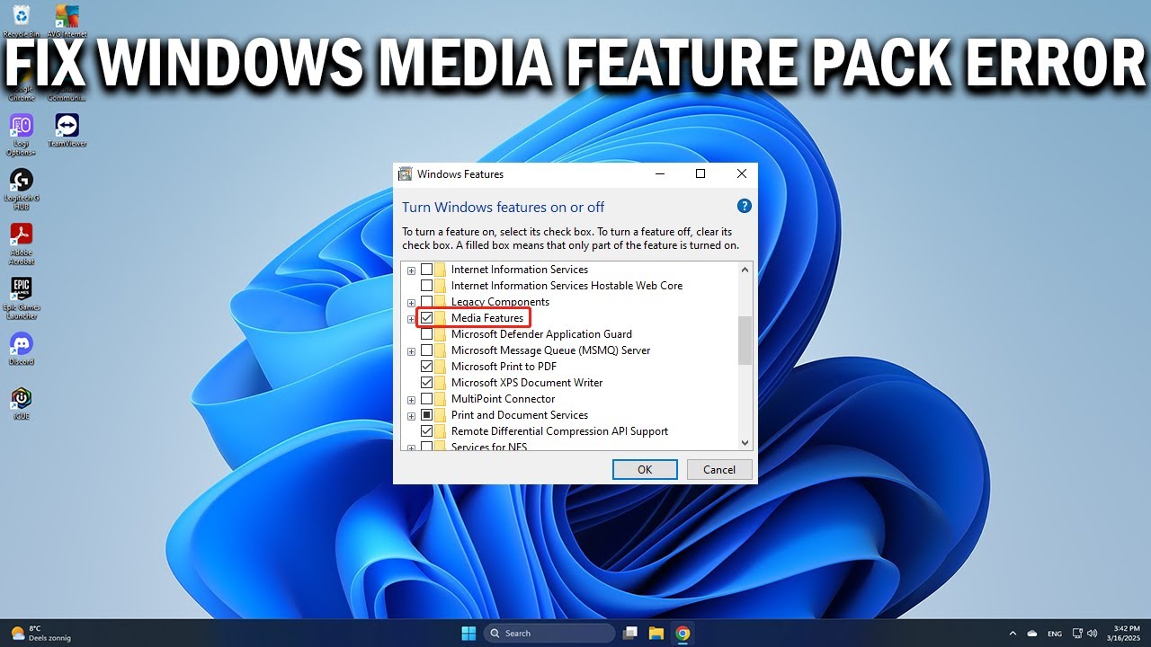 How To Fix Unable to Install Windows Media Feature Pack - Easy Fix