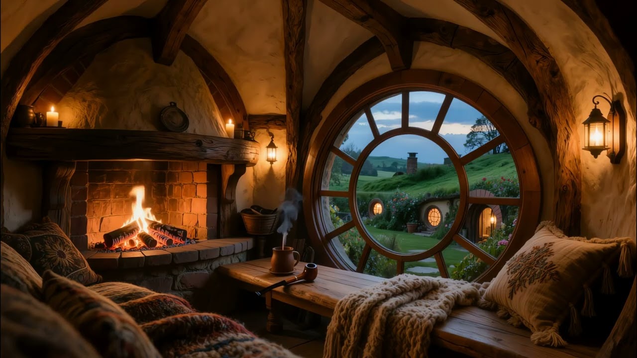 Cozy fantasy countryside & Relaxing Music | 1 Hour Ambience [4K]