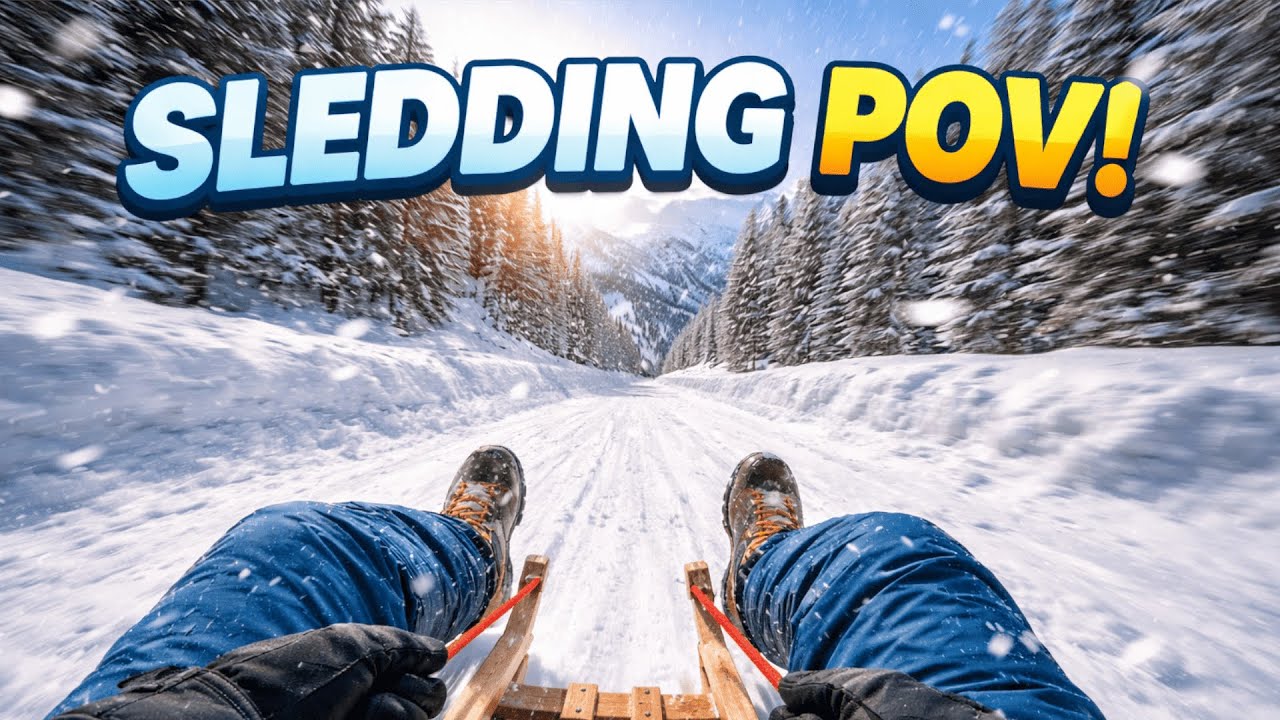 Sledding in Oberperfuss 🇦🇹  (Tobogganing POV)