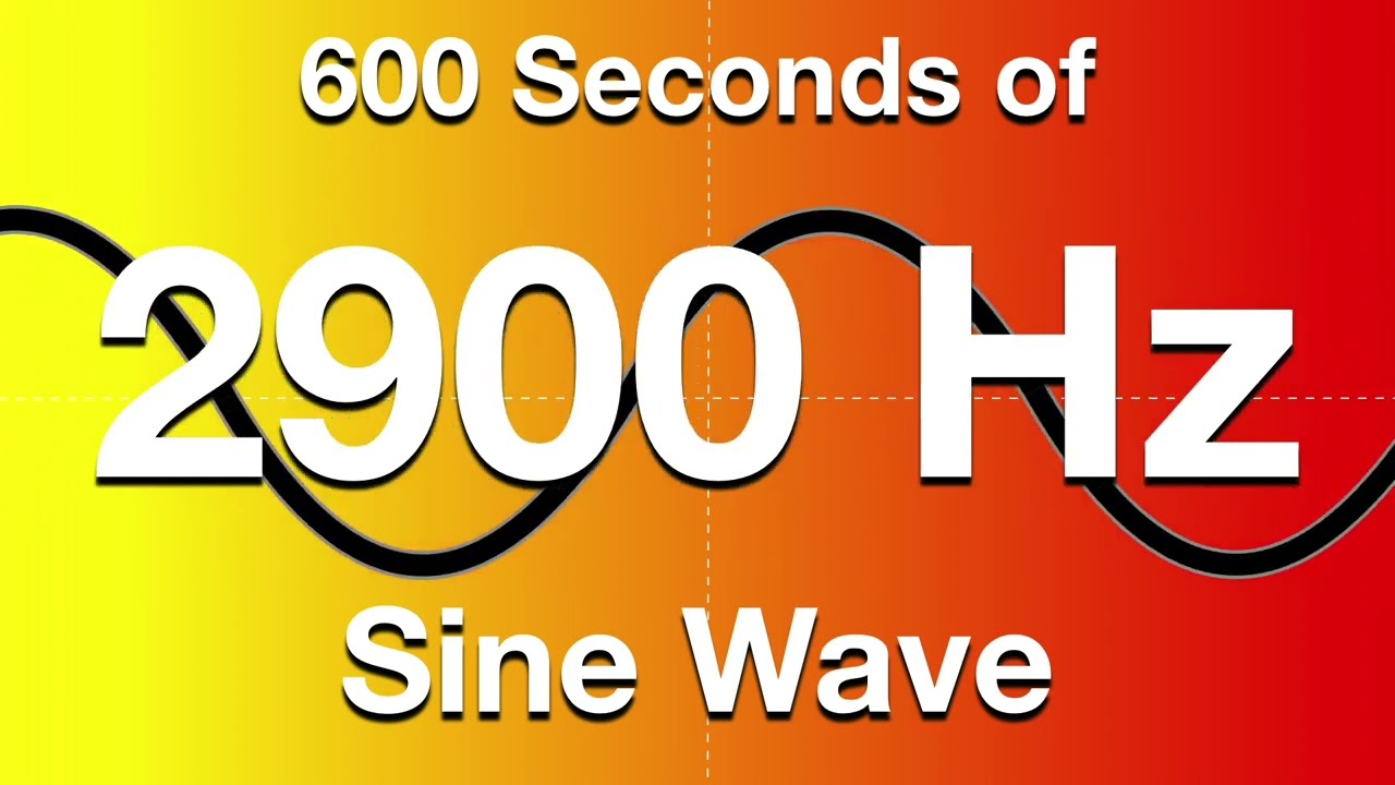 2900Hz (2.9kHz) Sine Wave Test Tone - 600 Seconds (10 Minutes)