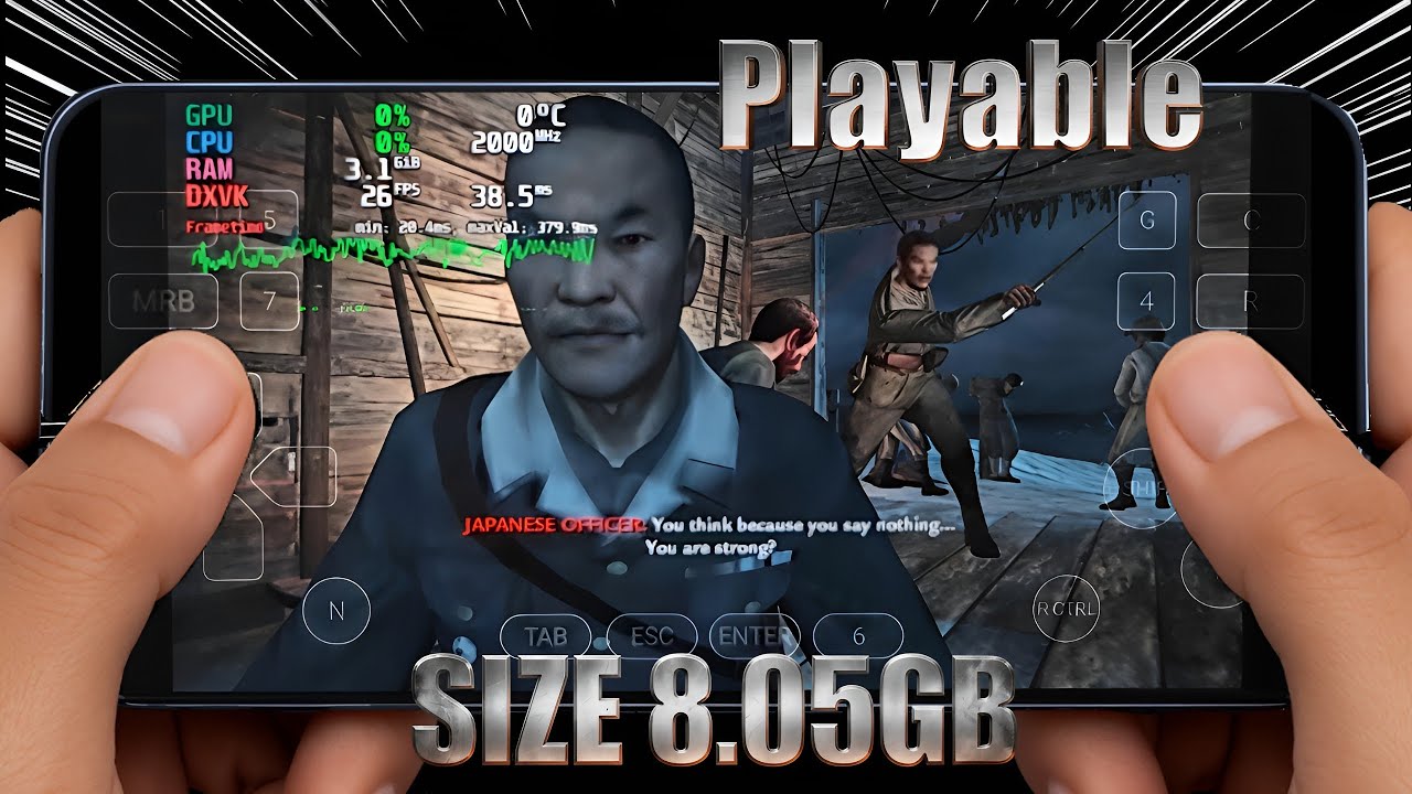 Call of Duty World at War On Mobile - Gameplay (Dimensity 700 - RAM 4) + Settings GameHub 5.3.5 ไทย