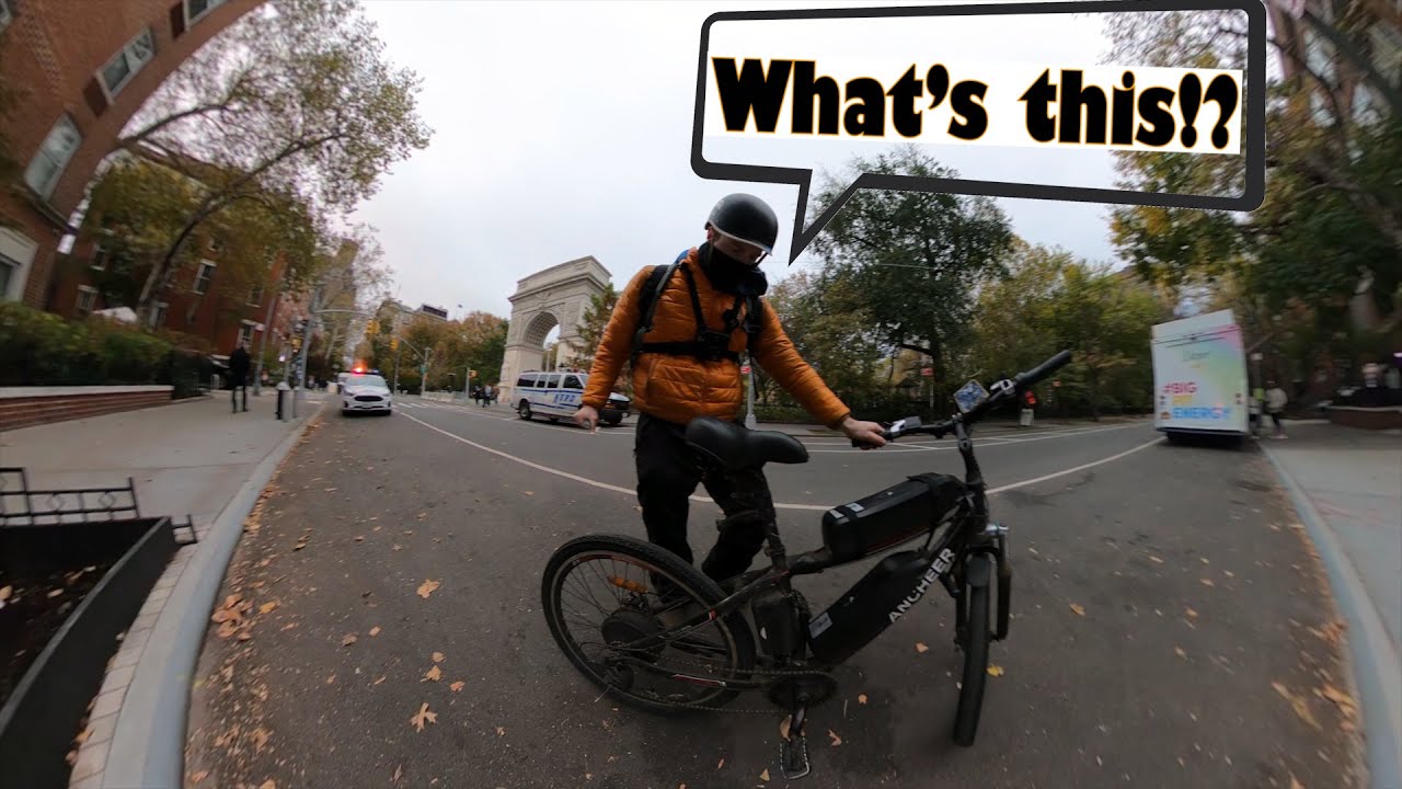 WHEN IT RAINS I DELIVER ON MY EBIKE (Ancheer) - New York // Uber DoorDash Grubhub // GoPro 10 + Max