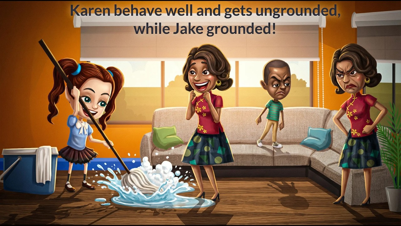 Karen behave well and gets ungrounded, while Jake grounded!