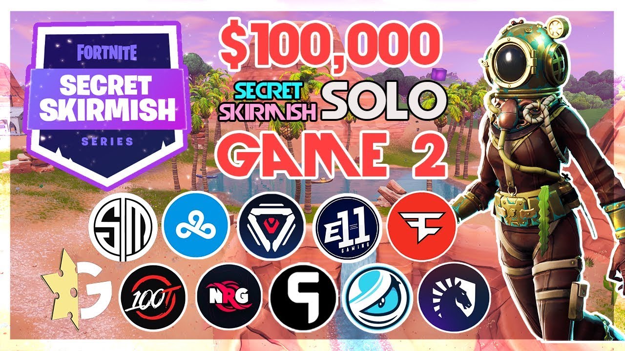 Вечеринка по просмотру второй игры Secret Skirmish Solo с призом в 100 000 долларов (Fortnite)