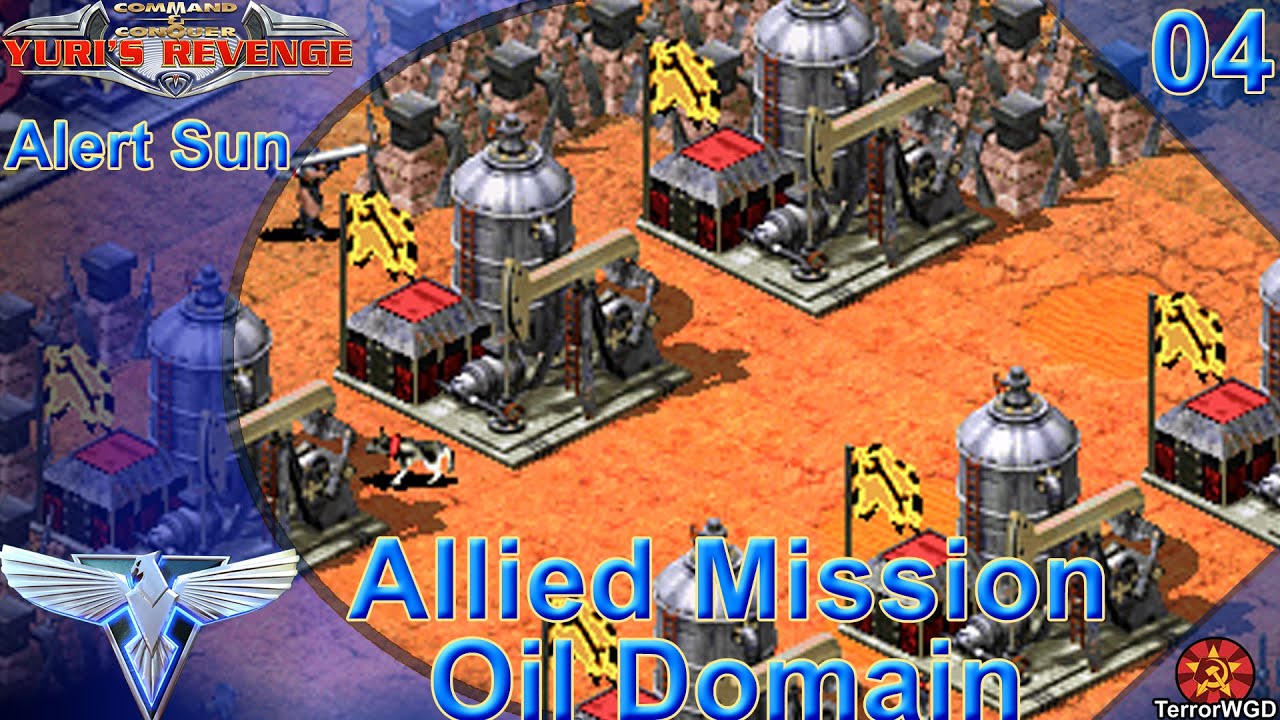 Red Alert 2│Yuri's Revenge│Alert Sun│Allied Mission 4│Oil Domain