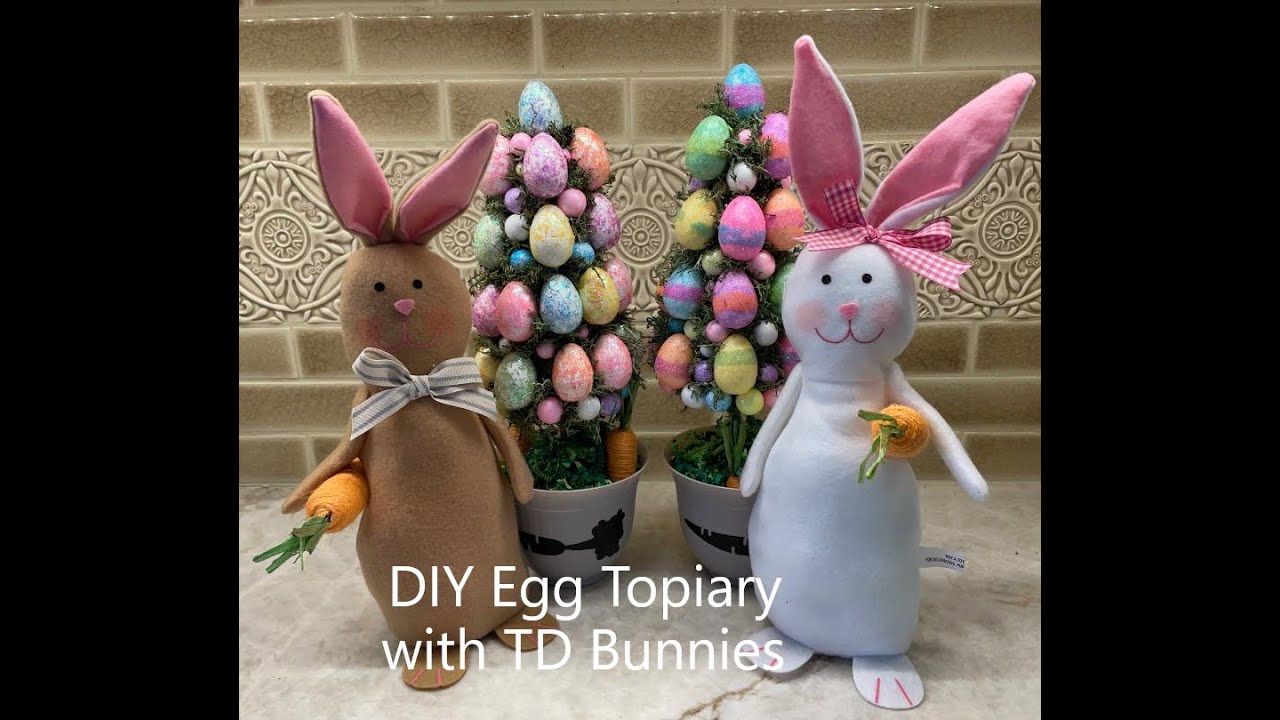 DIY Egg Topiary With DT Big Bunnies