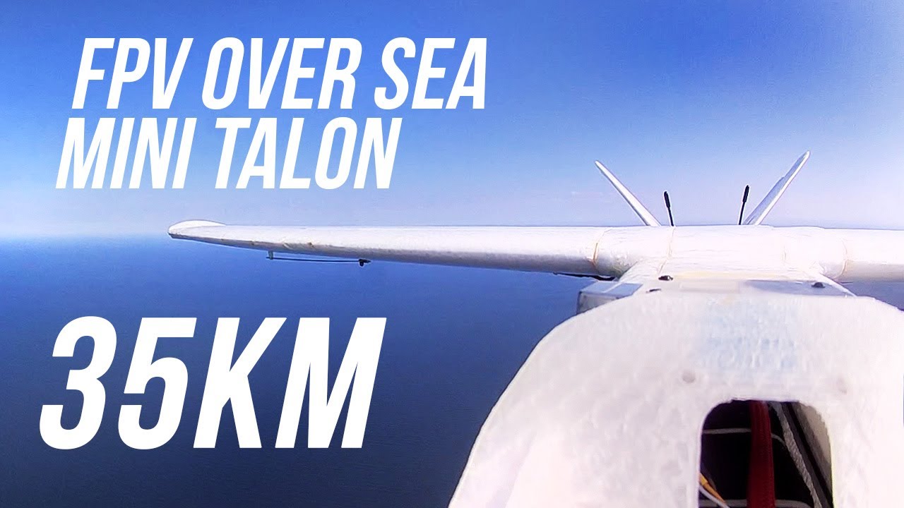 Mini Talon Fpv - 35km (21,8 mi) over sea and back | NEW RECORD | Long range flight