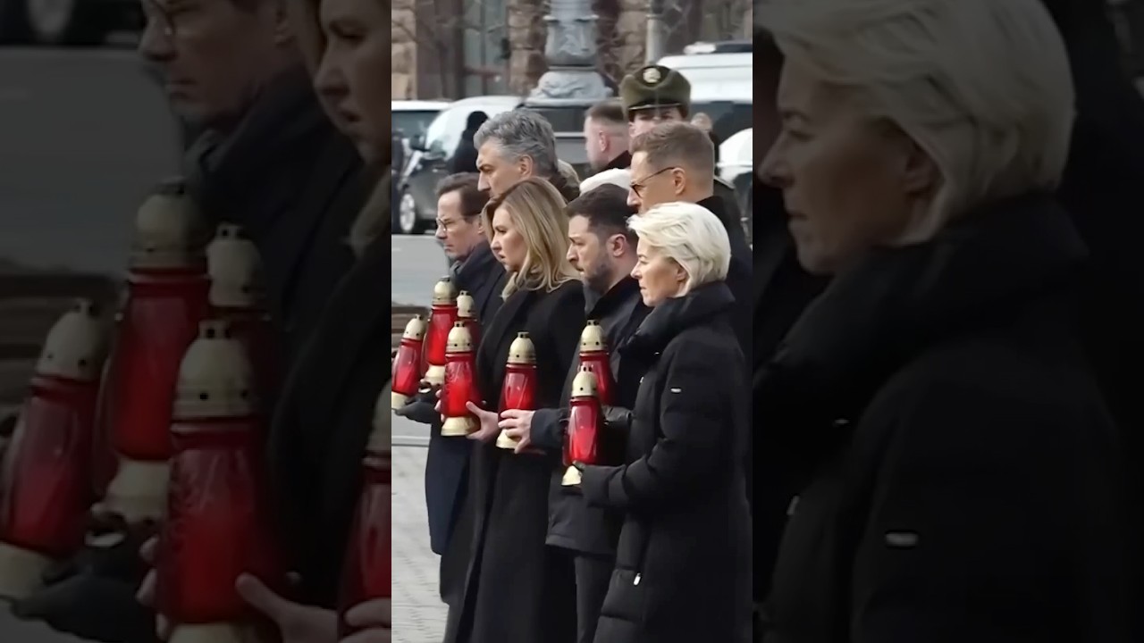 Zelenskiy, EU Leaders Honor Ukraine&rsquo;s Fallen Soldiers in Kyiv