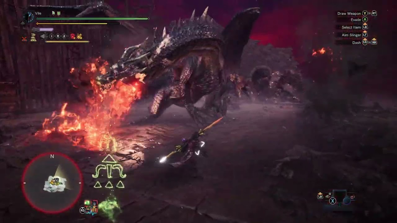 MHW:IB Fatalis Solo Insect Glaive (No Fatalis gear)