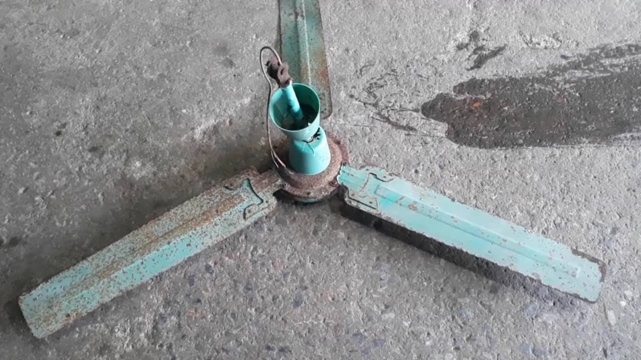 Restoration old Japanese 3-blade electric ceiling fans - Restore rusty ceiling fan