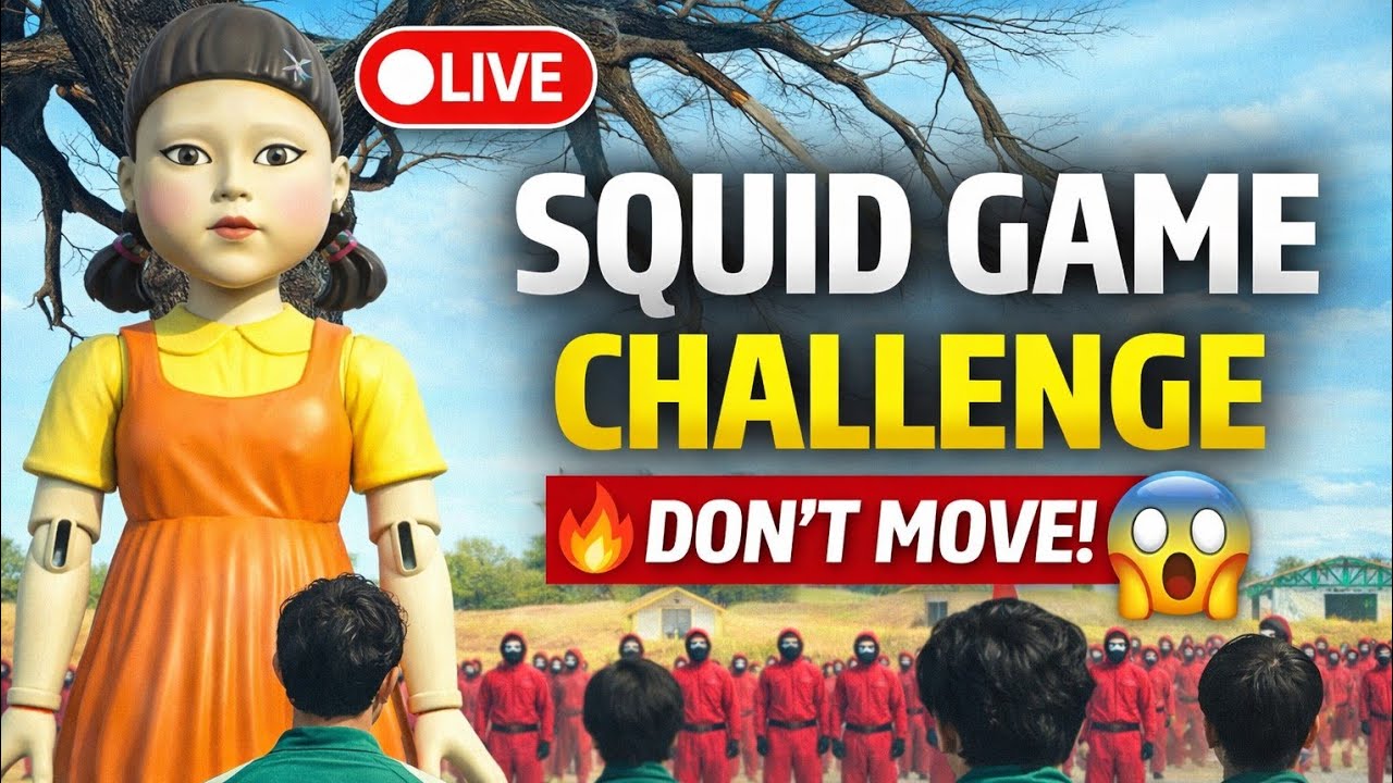 Squid game live 🔴Don't move or die game play 🤯 #squidgame#squidgame #live #squidgamchallenge #viral